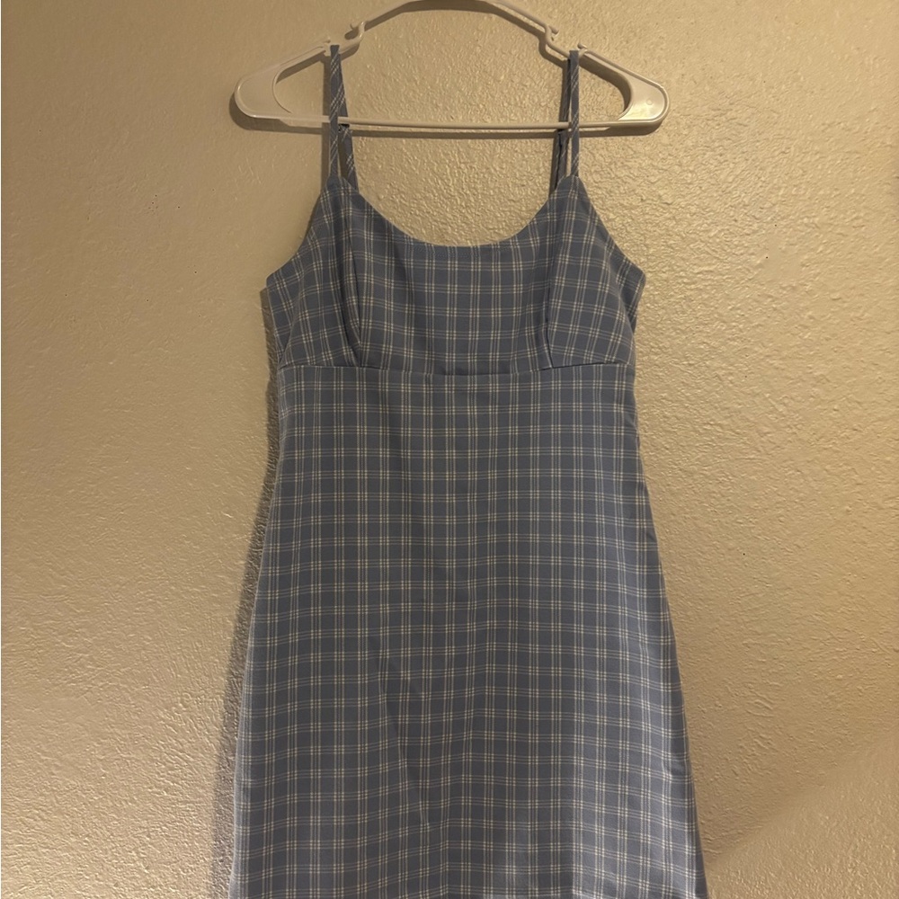 Blue Plaid Brandy Melville Dress